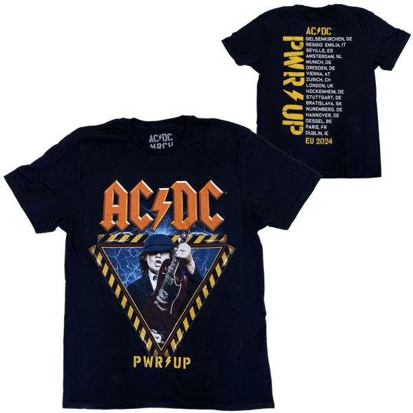 AC/DC・エーシーディーシー・ANGUS TRIANGLE EU TOUR 2024・Tシャツ・オ...