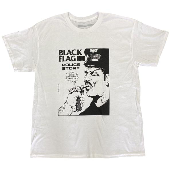 ブラッグ フラッグ・BLACK FLAG・POLICE STORY・Tシャツ・ロックTシャツ・バンド...