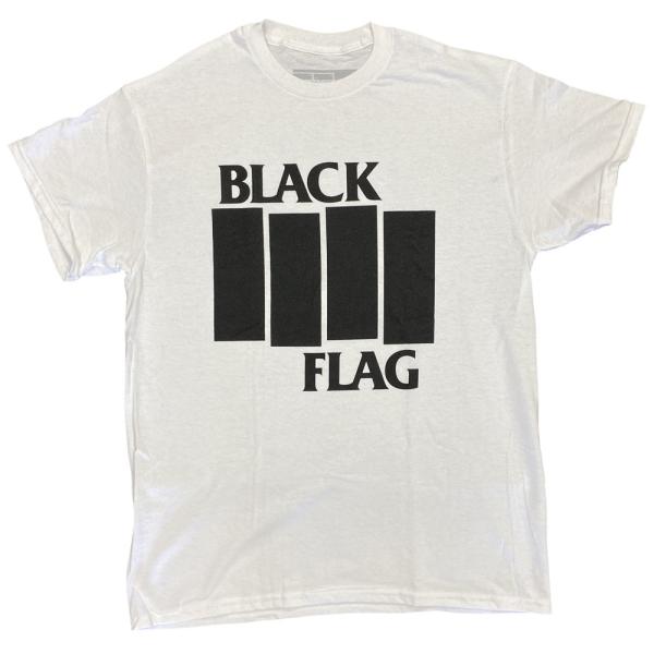 ブラッグ フラッグ・BLACK FLAG・BAR LOGO・ホワイト・Tシャツ・ロックTシャツ・バン...