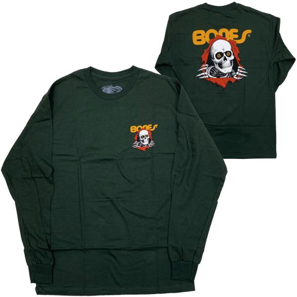 POWELL PERALTA・パウエル・ペラルタ・RIPPER・フォレストグリーン・長袖・ロングスリ...