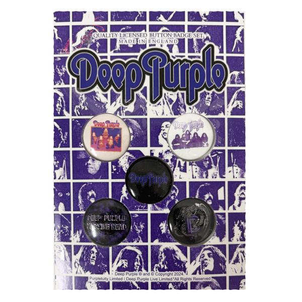 ディープ パープル・DEEP PURPLE・LOGO・BUTTON BADGE SET・缶バッジセッ...
