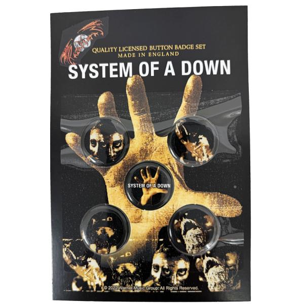 SYSTEM OF A DOWN・システム・オブ・ア・ダウン・HAND・BUTTON BADGE S...