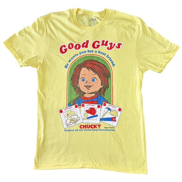 CHILDS PLAY・チャイルド プレイ・GOOD GUYS・チャッキー・レモンイエロー・Tシャツ...