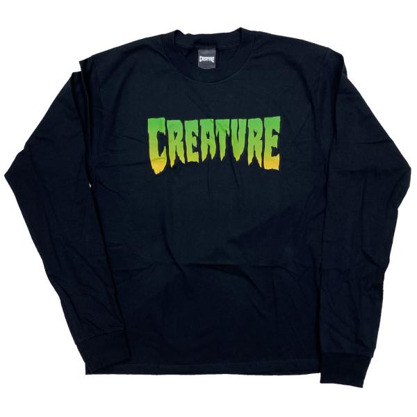 CREATURE・クリーチャー・CREATURE LOGO・ブラック・長袖・ロングスリーブ・長袖Tシ...