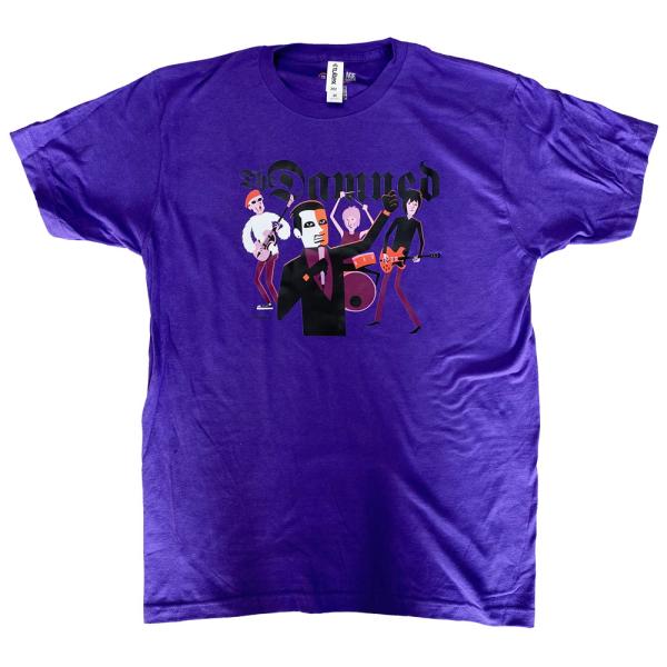 ダムド・DAMNED・SHAG・ORIGINAL LINEUP・パープル・Tシャツ・ロックTシャツ