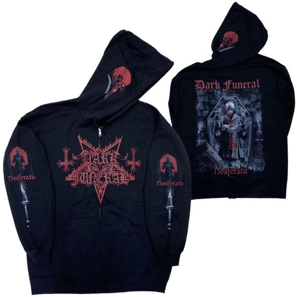 ダーク フューネラル・DARK FUNERAL・NOSFERATU・ジップパーカー・ジップアップパー...