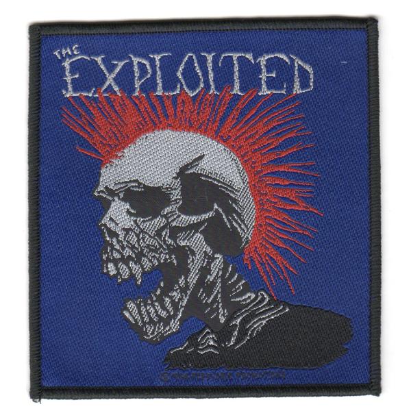 エクスプロイテッド・EXPLOITED・SKULL NAVY・刺繍パッチ・ワッペン