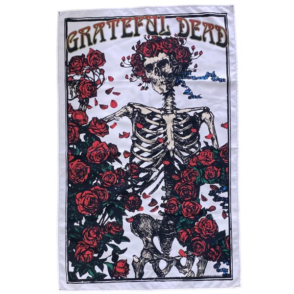 グレートフル デッド・GRATEFUL DEAD・SKELETON AND ROSE・布ポスター・ポ...