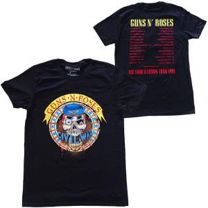 ガンズ アンド ロゼース・GUNS N ROSES・SKULL CIRCLE・TOUR1991・Tシャツ・ ロックTシャツ｜dragtrain