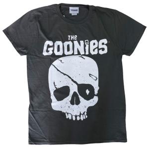 GOONIES・グーニーズ・SKULL AND LOGO・UK版・Tシャツ・ 映画Tシャツ ・オフィシャルTシャツ・S-XXLサイズ・大きいサイズ｜dragtrain