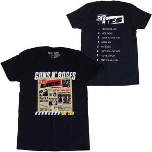 ガンズ アンド ロゼース・GUNS N ROSES・LIES TRACK LIST・Tシャツ・ ロックTシャツ｜dragtrain