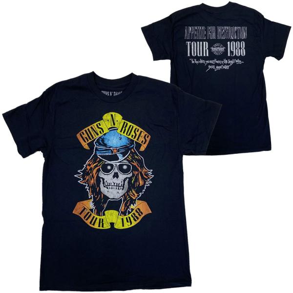 ガンズ アンド ロゼース・GUNS N ROSES・1988 AXL SKULL・Tシャツ・ ロック...
