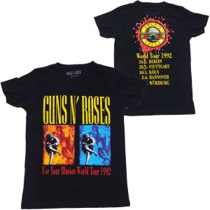 ガンズ アンド ロゼース・GUNS N ROSES・USE YOUR ILLUSION WORLD TOUR 1992・Tシャツ・ ロックTシャツ｜dragtrain