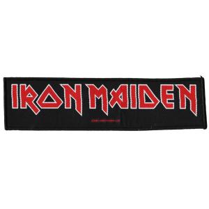 アイアンメイデン　IRON MAIDEN   ロゴ 20cm×5cm 糊なし刺繍PATCH ワッペン｜dragtrain