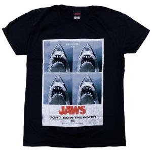 古着 90s ジョーズ 半袖 シャツ ムービー 映画 ホラー ブラック黒 サメ① 90 jaws ジョーズ Ꭲシャツ 黒 ブラック Tシャツ ムービーT サメ