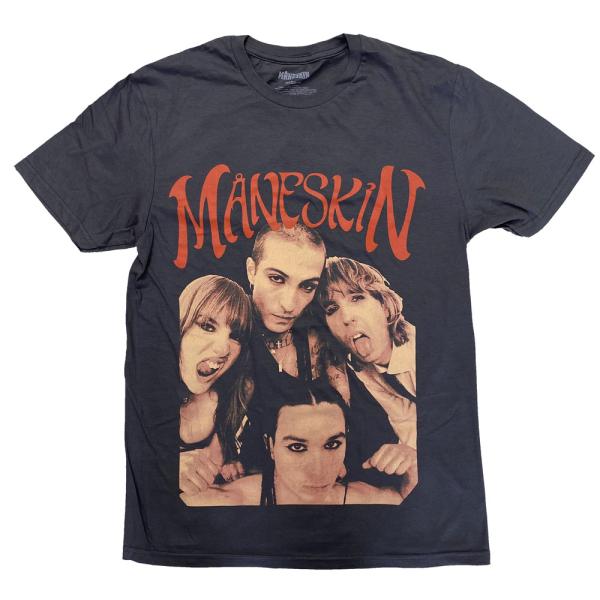 MANESKIN・マネスキン・GROUP PHOTO・U.S.A.版・Tシャツ・ロックTシャツ