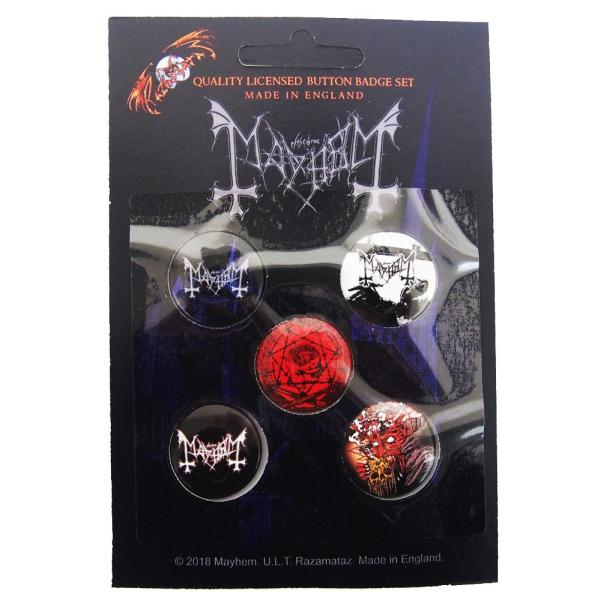 メイヘム・MAYHEM・De Mysteriis dom・ BADGE SET・缶バッジセット(5個...