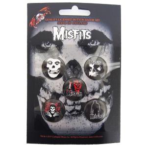 ミスフィッツ・MISFITS・SKULL・ BADGE SET・缶バッジセット(5個入り)｜dragtrain