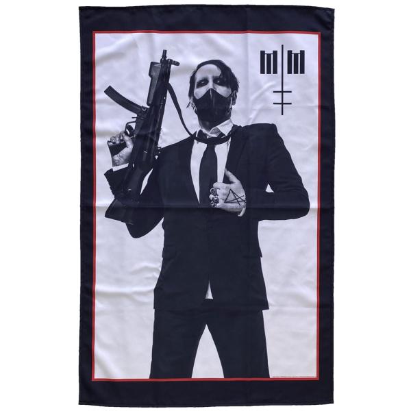 MARILYN MANSON・マリリン マンソン・MACHINE GUN・布ポスター・ポスター・フラ...