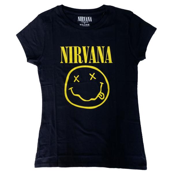 ニルヴァーナ・NIRVANA・SMILEY・レディース・Tシャツ・ロックTシャツ・オフィシャル商品