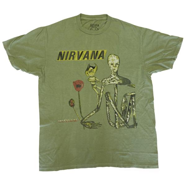 ニルヴァーナ・NIRVANA・INCESTICIDE・U.S.A.版・後染めボディ・Tシャツ・ロック...