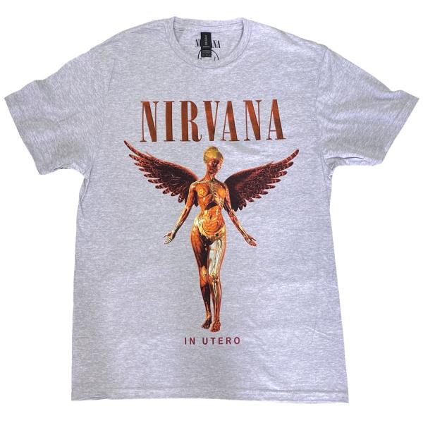 ニルヴァーナ・NIRVANA・IN UTERO・GREY・UK版・Tシャツ・ロックTシャツ