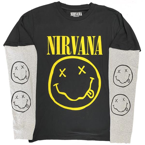 ニルヴァーナ・NIRVANA・HAPPY FACE LAYERED LONG SLEEVE・長袖・ロ...
