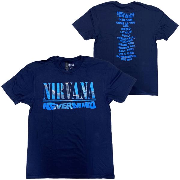 ニルヴァーナ・NIRVANA・NEVERMIND TRACKLIST・UK版・Tシャツ・ロックTシャ...