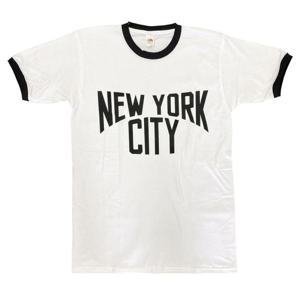 NEW YORK CITY・ニューヨークシティ・TEXT LOGO・リンガー・Tシャツ・・オフィシャ...