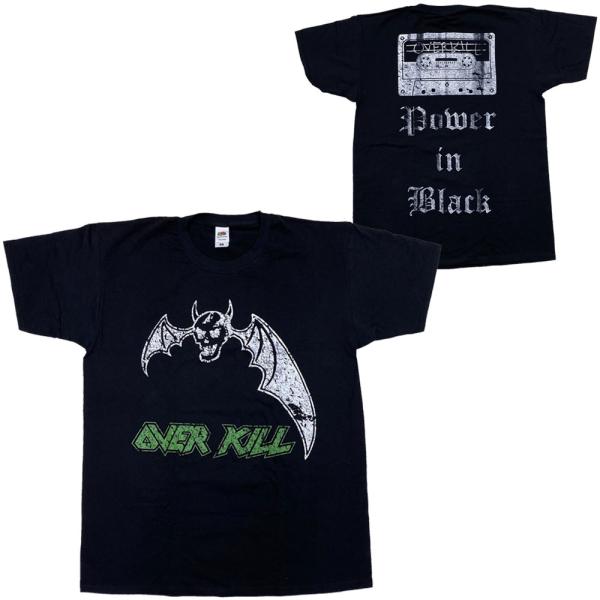 オーヴァーキル・OVERKILL・POWER IN BLACK・EU版・Tシャツ・メタルTシャツ