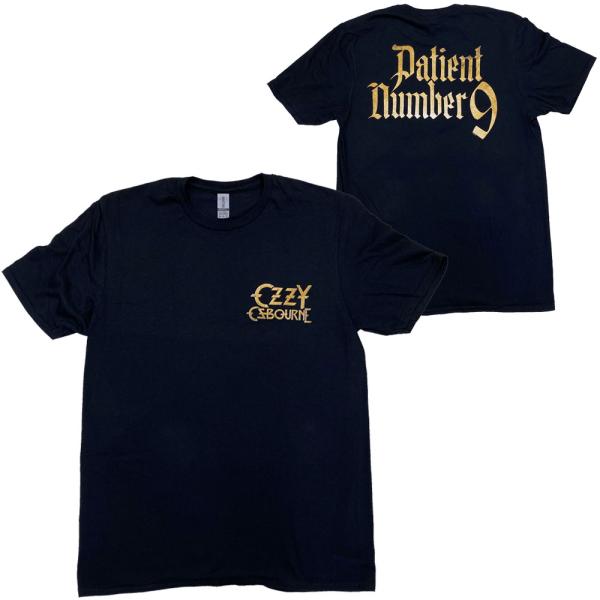 オジー オズボーン・OZZY OSBOURNE・PATIENT NO.9 GOLD LOGO・Tシャ...