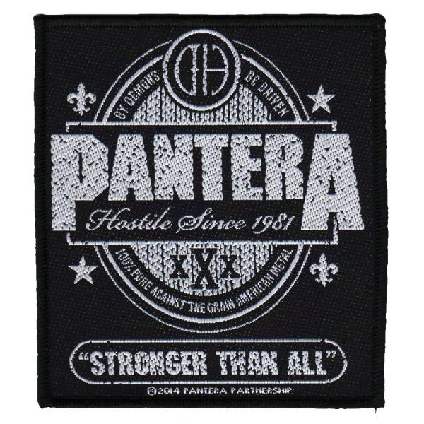 パンテラ・PANTERA・STRONGER THAN ALL・糊無し 刺繍ワッペン・パッチ