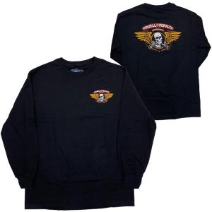 POWELL PERALTA・パウエル・ペラルタ・WINGED RIPPER・ブラック・長袖・ロングスリーブ・長袖Tシャツ｜dragtrain