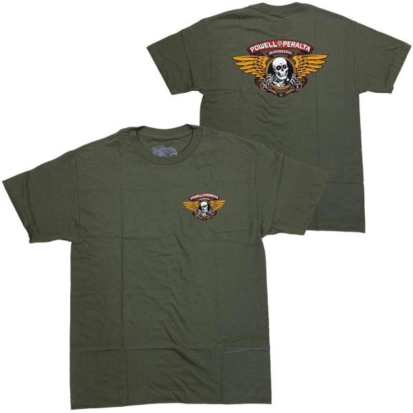 POWELL PERALTA・パウエル・ペラルタ・WINGED RIPPER・ミリタリーグリーン・T...