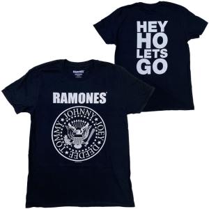 RAMONES・ラモーンズ・HEY HO LETS GO SEAL・バックプリントあり・Tシャツ・バンドTシャツ｜dragtrain