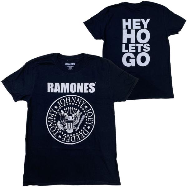 RAMONES・ラモーンズ・HEY HO LETS GO SEAL・バックプリントあり・Tシャツ・バ...