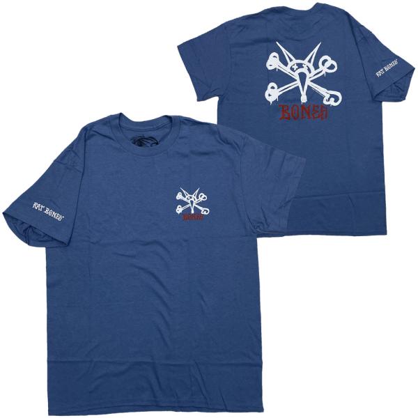 POWELL PERALTA・パウエル・ペラルタ・RAT BONES・インディゴブルー・Tシャツ