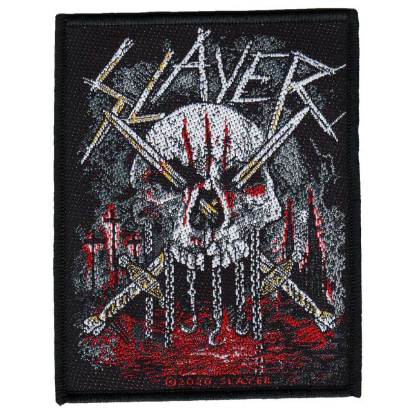 SLAYER・スレイヤー・SKULL AND SWORDS・糊なし・刺繍ワッペン・パッチ
