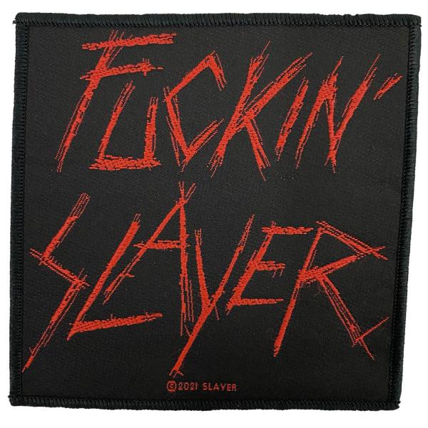 SLAYER・スレイヤー・FUCKIN SLAYER・糊なし刺繍ワッペン・パッチ
