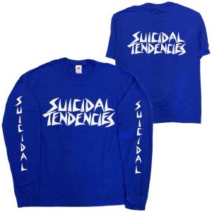 SUICIDAL TENDENCIES・スーサイダルテンデンシーズ・LOGO・ロイヤルブルー・ロングスリーブ・長袖・Tシャツ・ロックTシャツ｜dragtrain