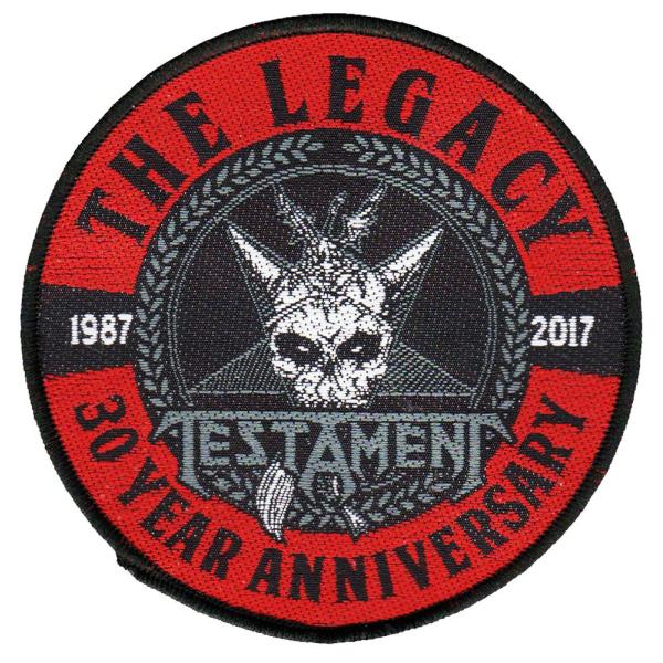 テスタメント・TESTAMENT ・30th ANNIVERSARY 糊無し 刺繍ワッペン オフィシ...