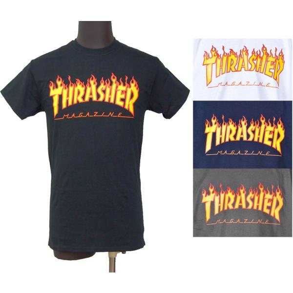スラッシャー ・THRASHER・FLAME LOGO・Tシャツ 正規品・ステッカープレゼント！