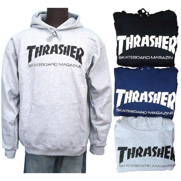 THRASHER・スラッシャー・MAGAZINE LOGO・パーカー・ミディアムサイズ紙製LOGOス...