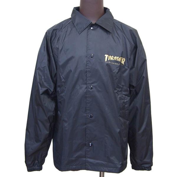 THRASHER   スラッシャー PENTAGRAM ウインドブレイカー コーチジャケット ブラッ...