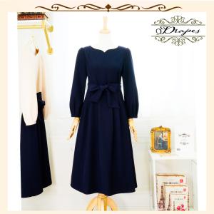 ネイビーフォーマルドレス レディース 卒園式 卒業式 入学式 入園式