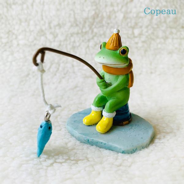 Copeau(コポー） コポー　氷上で魚釣り 73712 かえる カエル copeau 雑貨 置き物...