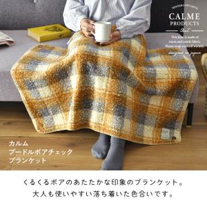 ひざ掛け チェック柄 冬用 暖かい ボタン付き...の詳細画像1