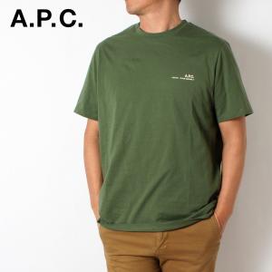 24春夏モデル アーペーセー A.P.C.  ユニセックス ITEM ロゴプリント Tシャツ【KAE KHAKI】 H26904 COFBT KAE  KHAKI/【2024SS】m-tops｜drawers