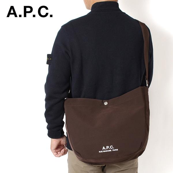 25AWモデル アーペーセー A.P.C. メンズ JOURNAL ナイロン ミディアムバッグ【CA...