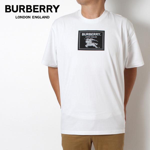 バーバリー BURBERRY  ROUNDWOOD EKDアップリケ オーバーサイズTシャツ【WHI...